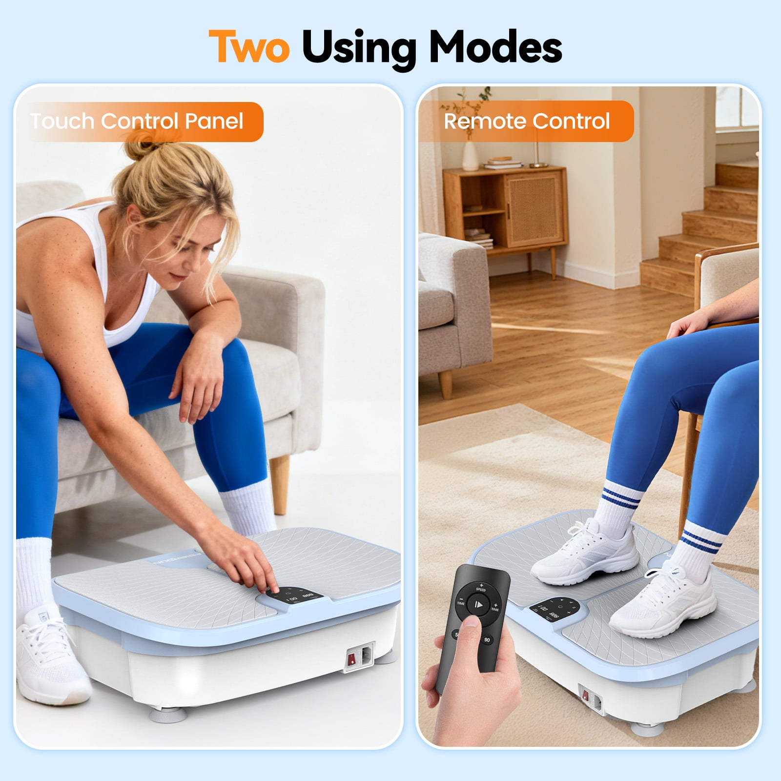 UPGO Vibration Platform Machine, full Body Workout Vibration Fitness Platform, 400 lbs Weight Capacity, Multiple Exercise Modes, Includes Resistance Bands and Remote Control.