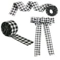 thumbnail image 2 of 3pcs Christmas Ribbons Gift Wrapping Ribbon Checked Ribbon for Crafts Decoration, 2 of 7