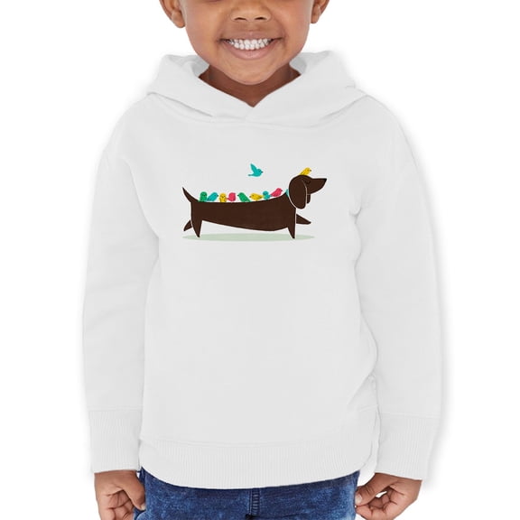 Image Conscious Birds On A Dachsund Hoodie Toddler -Jay Fleck Designs, Unisex Casual Fit