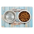 thumbnail image 1 of Letter G Pet Mat for Food and Water, Nautical Theme with Marine Animals Invertebrates Seashell Starfish, Non-Slip Rubber Mat for Dogs and Cats, 18" X 12", by Ambesonne, 1 of 2
