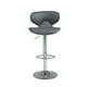 thumbnail image 4 of Set de 2 Bancos Barra Alto, con Reposapié y Respaldo, Giratorio Altura Ajustable Color Gris, 4 of 7