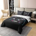 thumbnail image 2 of Gamepad Bedding Set Queen Modern Gamer Comforter Cover Video Game Duvet Cover Colorful Action Buttons Printed Quilt Cover Soft Microfiber Bedspread Bedroom,Black, 2 of 7