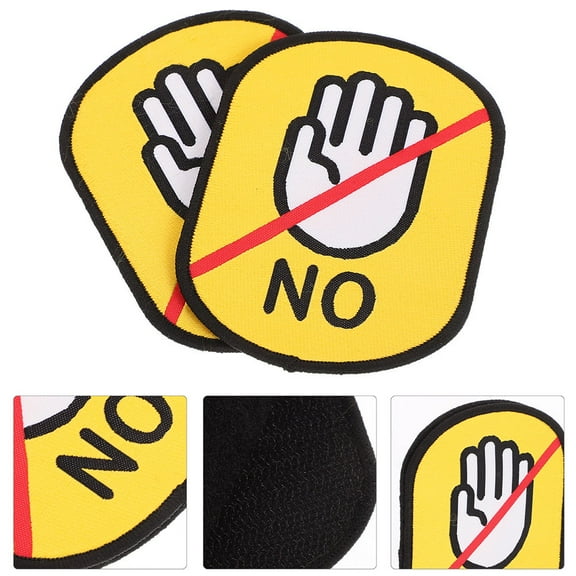 IBASETOY Dogs Warning Signs Dog Identification Tags Fabric 2Pack for