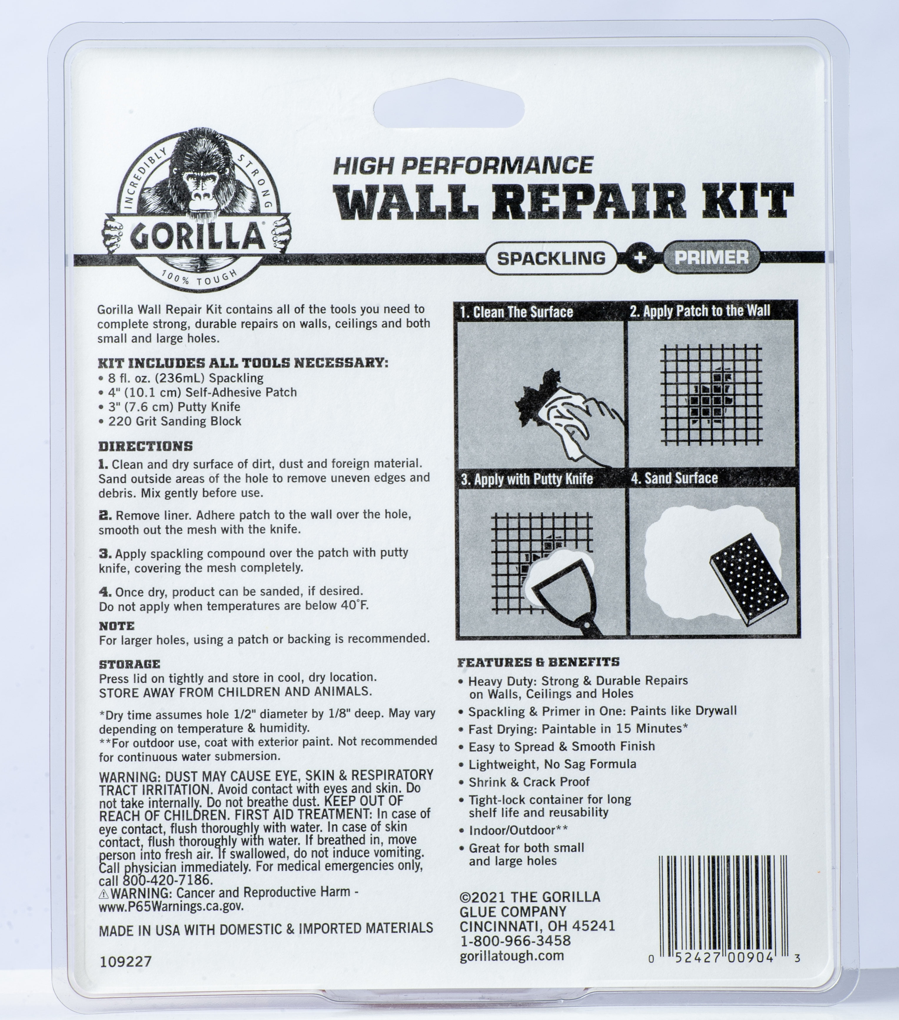 Gorilla Wall Repair Kit