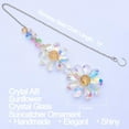 thumbnail image 2 of Dalrosia Crystal Flower Suncatcher Hanging Ornament, Rainbow Maker Window Sun Catcher Indoor Outdoor Patio Garden Decor, 2 of 5