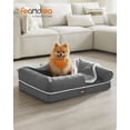 thumbnail image 2 of Cama Ortopédica para Perros, Sofá, Cama para Mascotas, Funda Extraíble y Lavable, 76 x 51 x 18 cm, Gris Claro MPGW066G02, 2 of 5