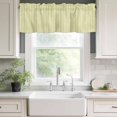 thumbnail image 4 of Yellow Striped Kitchen Valances for Windows, Modern Simple Farmhouse Beige Vintage Bathroom Window Valances 42x12 Inch Rod Pocket Window Treatments Valance Curtains for Living Room Bedroom Decor, 4 of 9