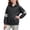 Black, variant on Vmberlty Hoodies for Girls 2-14 Years Old, Striped Sleeve Pullover Hoodie with Kangaroo Pocket, Loose Drop Shoulder Kids Casual Sport Sweatshirts