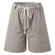 thumbnail image 4 of Conjunto de dos piezas con un solo hombro para mujer: top con cintura elástica y pantalones cortos para vacaciones o yoga, 4 of 8