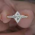 thumbnail image 4 of Cora Jewellery Art Deco 1.0CT Marquise Cut Engagement Ring for Women, 18K White Gold, 5 US, 4 of 9