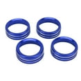 thumbnail image 4 of Center Console Knob Trim, Protective 4pcs Anti Scratch Aluminium Alloy Rustproof Stylish AC Switch Ring  For Auto Blue, 4 of 8