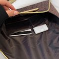 thumbnail image 4 of Bolsa de sobre de color sólido con lentejuelas para mujer, de mano cuadrado para mujer (marrón) Ehuebsd Para Estrenar, 4 of 9