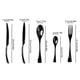 thumbnail image 3 of ¡Compra Ahora y Ahorra!, Juego de cubiertos de acero inoxidable Cuchillo para carne Vajilla Cuchillo Tenedor Tenedor de ensalada Cuchara de postre Negro Akmoler, 3 of 9
