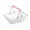 Hot Pink, variant on Easeky Mini Shopping Basket French-Fry Server, 5.7X3.7-Inch Stainless Steel Snack Holder, Reusable Novelty Tableware for mans Meals & Party Food Display, 1*Trolley
