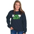 thumbnail image 3 of Know No Quit Motivation Gym Workout Unisex Plus Fleece Graphic Sweatshirt Brisco Brands 5X, 3 of 5