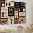 thumbnail image 3 of Coffee Modern Kitchen Curtains Brown Vintage Rustic Small Short Cafe Window Curtains Farmhouse Country Latte Cappuccino Beans Bathroom Drapes Treatment Tier Curtains 2 Panels (27.5x39 Inch), 3 of 6