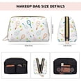 thumbnail image 5 of Gaeub Cute Tennis Rackets Printed Travel Cosmetic Bag,Makeup Bag, Large Capacity Toiletry Bag for Women, Portable Pouch Make Up Organizer with Zipper and Divider, 5 of 8