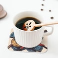 thumbnail image 5 of KLL Drink Coasters Set Square of 4,PU Leather Absorbent Coasters Set Decorative Coffee Cup Coasters Housewarming Gift for Home Decor-Samurai Frog Guitar, 5 of 5