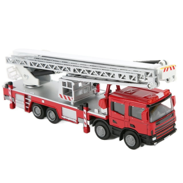 1:50 Fire Truck Toy, Exquisite Body Design Model Ascending Fire Truck Toy Educational For Home