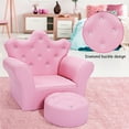 thumbnail image 2 of Costway Pink Kids Sofa Armrest Chair Couch Children Toddler Birthday Gift with Ottoman Pink, 2 of 12