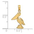 thumbnail image 3 of FB Jewels 14K Yellow Gold 3D Small Pelican Standing Pendant, 3 of 5