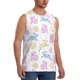 thumbnail image 2 of Fotbe Easter Colorful Rabbit Men's Camiseta sin Mangas Estampada para Hombres, Playera Casual para Gimnasio, Entrenamiento, Playa-Medium, 2 of 7