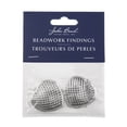thumbnail image 5 of John Bead Beadwork Findings 12pcs Silver Jewelry Findings Pendants | Crossed Heart (4pcs x Pack of 3), 5 of 7