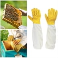 thumbnail image 4 of 1Pair Soft Hand, Straight Thumb Beekeeper XXL Size Yellow Gloves, 4 of 6