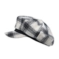 thumbnail image 4 of WITHMOONS Cotton Baker Boy Flat Cap Monochrome Beret Ivy Hat LDG1305 (White), 4 of 6