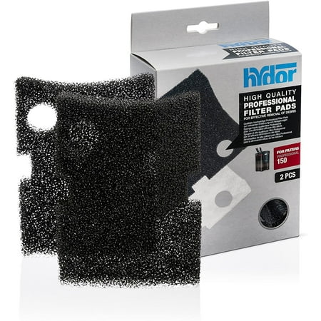 

2 count Hydor High Quality Professional Black Coarse Sponge Filter Pads for Filters Professional 150