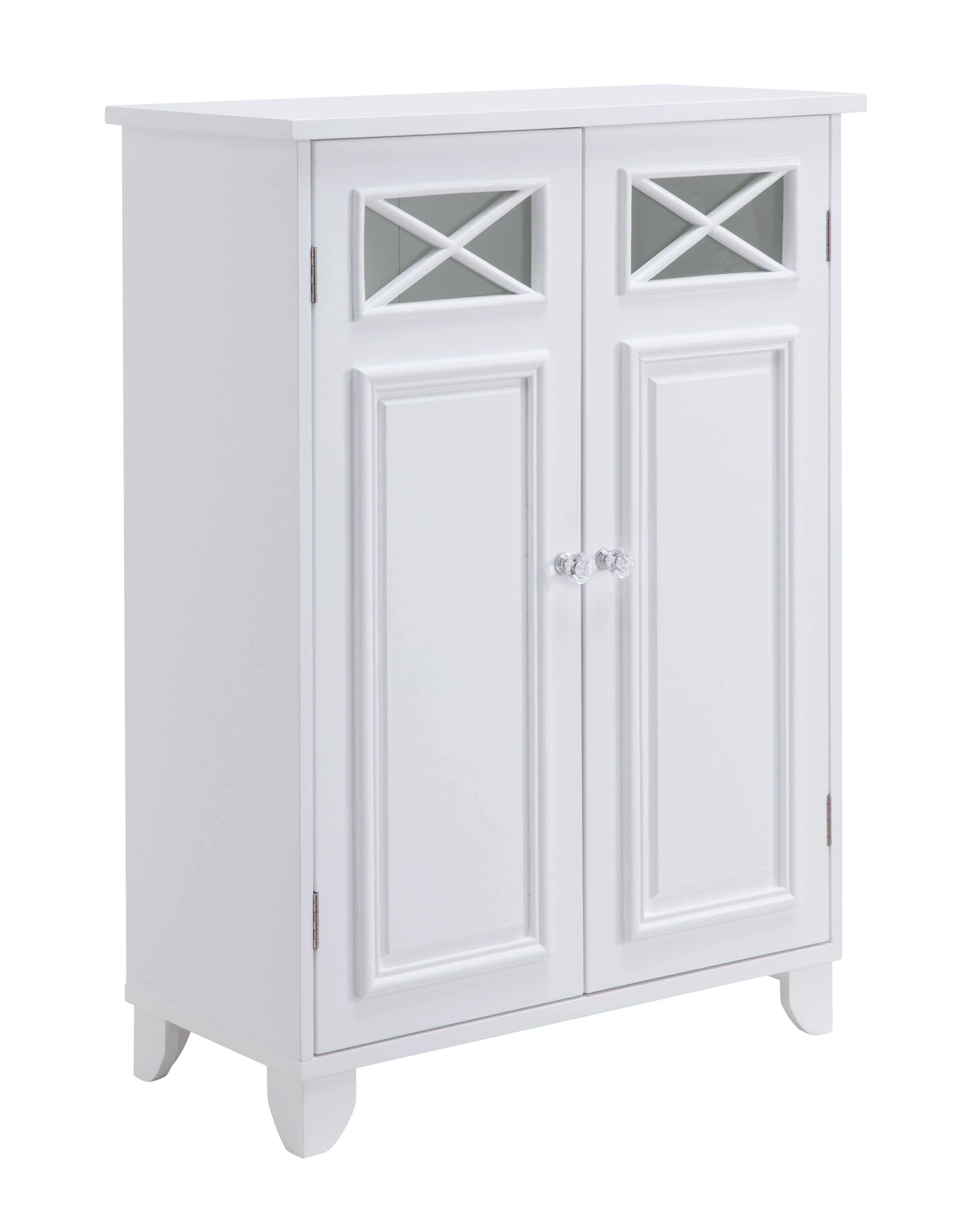 Teamson Home Wooden Bathroom Floor 2 Door Salem White S6841