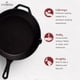 thumbnail image 3 of Juego de sartenes de hierro fundido Cuisinel, 25 cm, 30 cm, presazonadas, 3 of 7