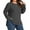 #Dark gray, variant on Womens Plus Size Knit Crew Neck Long Sleeve Sweaters Trendy Casual Tunic Ribbed Side Split Pullover Oversized Tops