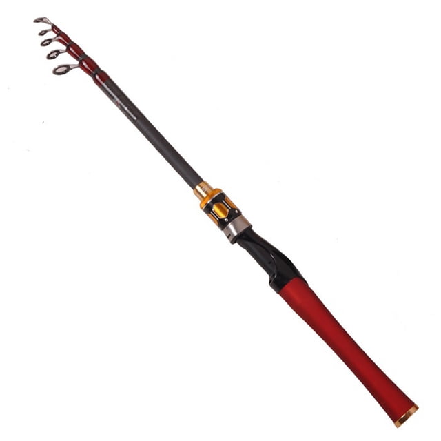 Caña Pescar para Baitcasting Telescópica 1 8 M/2 4 M Giratoria Carpa