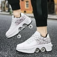 thumbnail image 4 of Roller Skate Shoes for Woman, Double-Row Deform Wheel Automatic Walking Shoes, Retractable Roller Skate, Shoes with Wheels, Skating Shoes for Outdoor Fun & Fitness, 4 of 6
