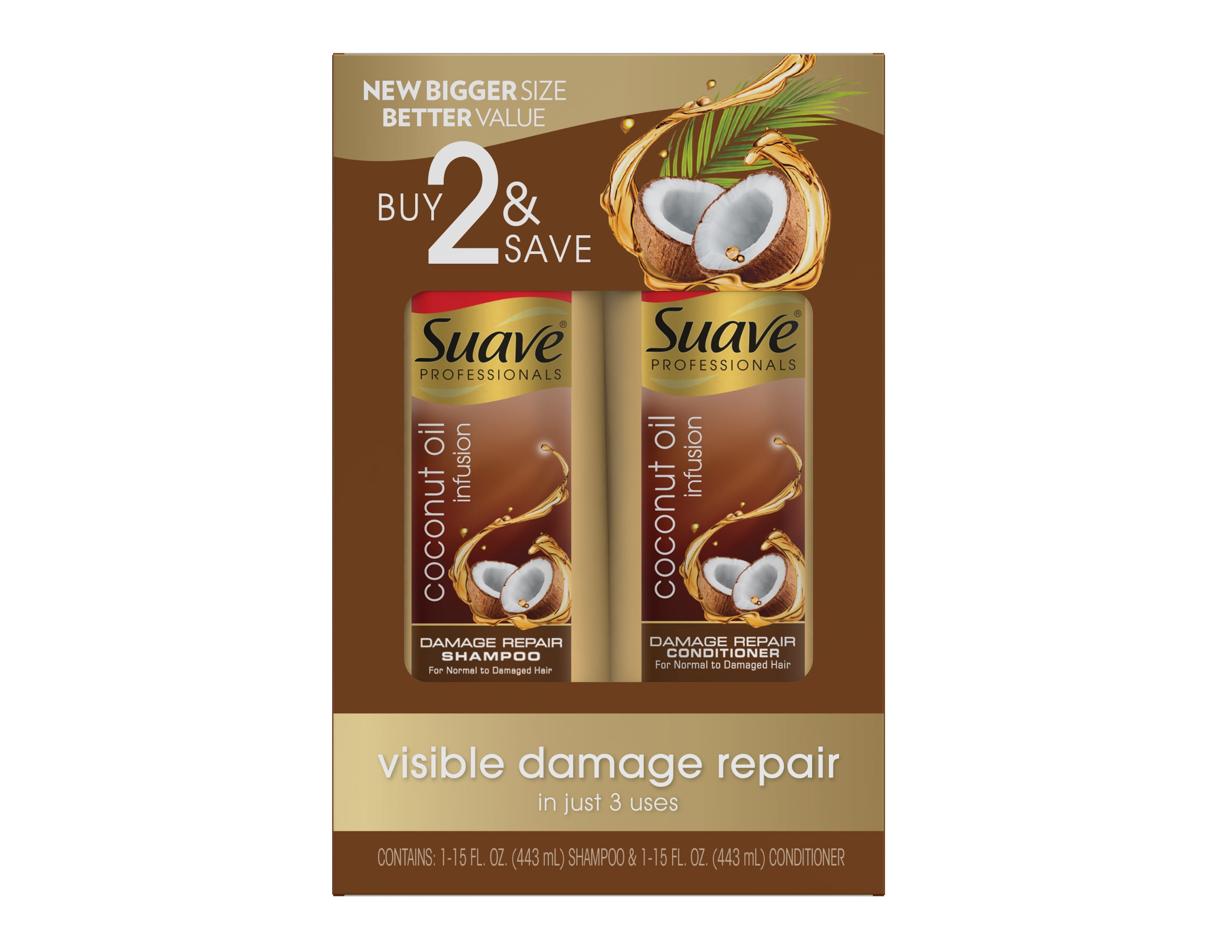 Suave Professionals Coconut Oil Infusion Damage Repair Shampoo and