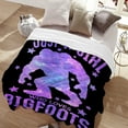 thumbnail image 2 of Blanket Just A Girl Who Loves Bigfoot Monkey Fleece Lightweight Throws Gift for Birthday Christmas Soft Flannel Blankets for All Season Bed Sofa 80"x60" Queen for Women Men, 2 of 6
