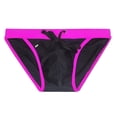 thumbnail image 4 of FcBaudy Men's Low Waist Solid Color High Vent Swimming Trunks Underpants Men Pants, 4 of 5