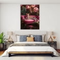 thumbnail image 4 of Mudket Framed Leopard on Pink Sofa Canvas Wall Art, Disco Jungle Animal Print Wall Decor, Ready to Hang for Party Room Bedroom - 12"L x 8"W, 4 of 10