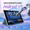 thumbnail image 4 of Tablette 7 Pouces Android 13 avec Étui, 4 Go+32 Go+1 To Extensible, Quad-Core, WiFi6, Batterie 3500mAh, Double Caméra, Bleu, 4 of 7
