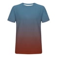 thumbnail image 4 of Men's Gradient Color T-Shirt Casual Fashion Crewneck Short Sleeve Graphic Tee Tops Summer Loose Fit Sport Shirts, 4 of 4