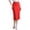 Red, variant on Women's Pencil Skirt Mid Length Slim Fit Stretchy Work Skirt High Waist Bodycon Elegant Formal Business Attire