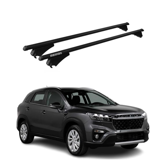 OMAC Top Roof Racks Cross Bars for Suzuki SX4 S-Cross 2014-2021 Black Alu 2Pcs