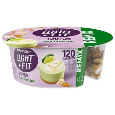 Dannon Light   Fit REMIX Key Lime Pie Fat Free Greek Yogurt Cups with Graham Cookies and White Fudge Chunks Mix-Ins, 4.5 OZ