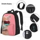 thumbnail image 3 of Easygdp Cool Cat Pink Sunglasses Mochila para Niños y Niñas con Set de Caja de Almuerzo y Estuche para Lápices 3 en 1, Mochila Escolar Estampada para Adolescentes, 3 of 7