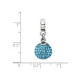 thumbnail image 2 of 925 Sterling Silver Polished Reflections March Crystal Ball Dangle Bead Charm 20.91x3.64mm Wide Pendant Necklace for Wom, 2 of 4