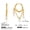 JDE0305332, variant on 14K Gold Plated Layered Chain CZ Huggie Hoop Earrings