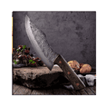 thumbnail image 4 of Cuchillo Chef De Cocina Profesional De Acero Forjado A Mano cafe naranja estuche, 4 of 4