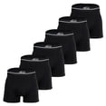 thumbnail image 1 of ellesse Bóxers para hombre, paquete de 6 - AMBRIA, bañadores, cintura con logotipo, color liso Negro (Mono) XL (X-Large), 1 of 5