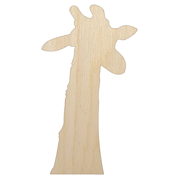 Giraffe Head Solid Wood Shape Unfinished Piece Cutout Craft DIY Projects - 4.70 Inch Size - 1/8 Inch Thick